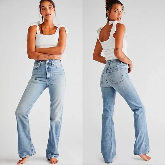 NWT Agolde Vintage High Rise Flare Leg Jeans Clamour Wash